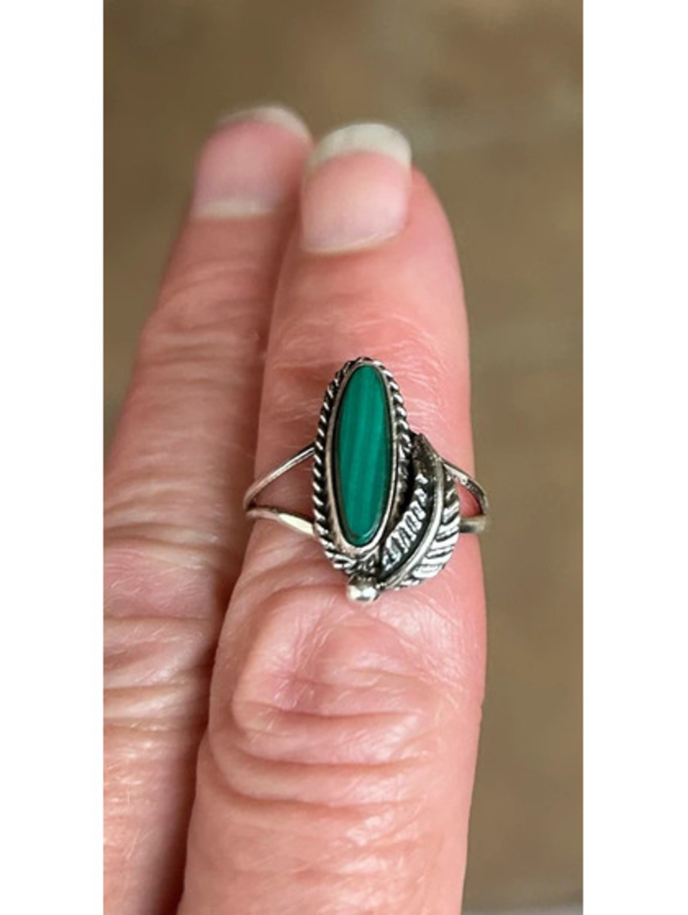Sterling Silver Malachite Ring